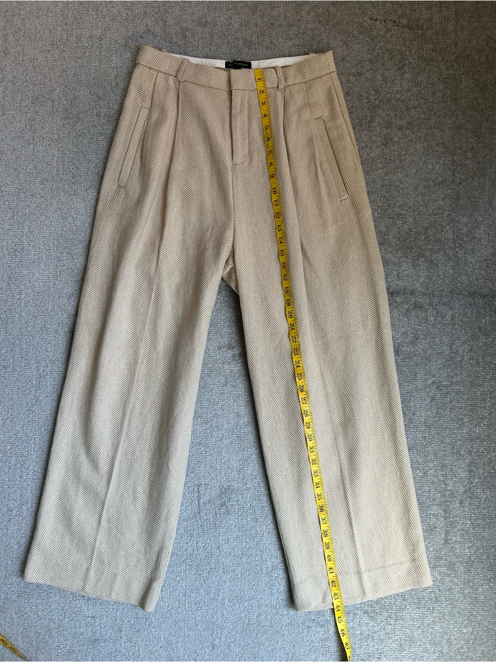 NWT Banana Republic Norfolk Wide-Leg High-Rise Linen-Cotton Pants, Size 10 - Picture 15 of 16